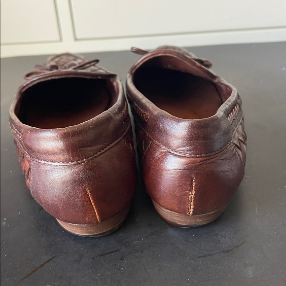 Sesto Meucci Vntg Nicole Iconic Woven Brown Leather Tassel Loafers. Size 8N. D6 - Picture 4 of 9